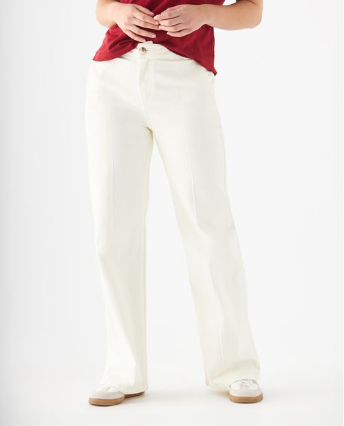 Pantalón tono crudo para mujer
