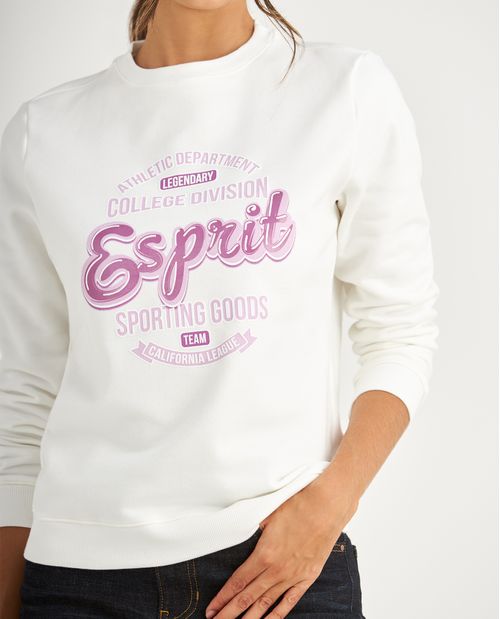 Buzo estampado en frente para mujer