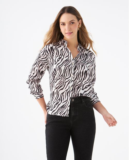 Camisa con estampado animal print para mujer