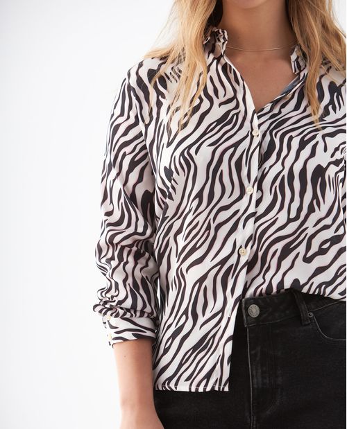 Camisa con estampado animal print para mujer