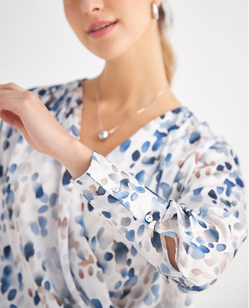 Camisa con estampado abstracto para mujer
