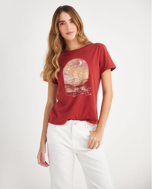 Camiseta de silueta tradicional para mujer