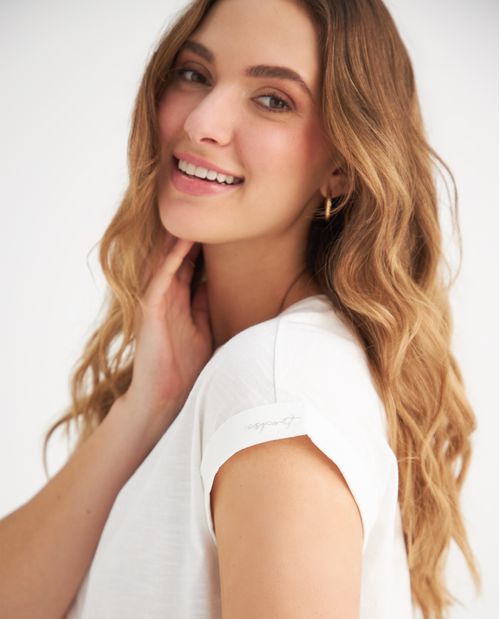 Camiseta cuello redondo para mujer