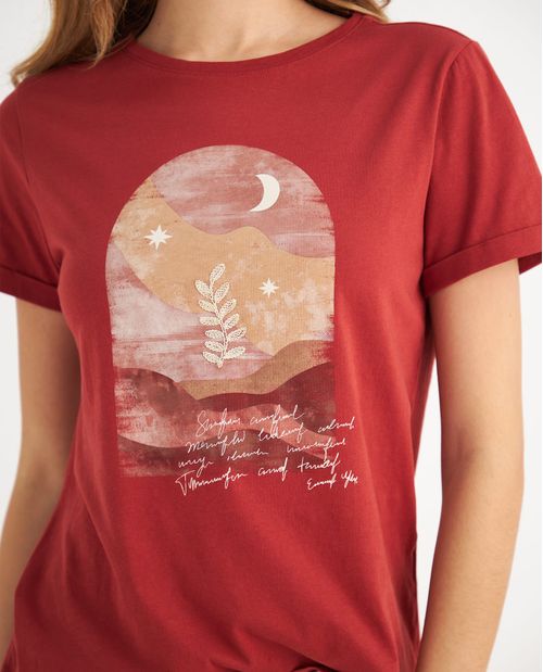 Camiseta de silueta tradicional para mujer
