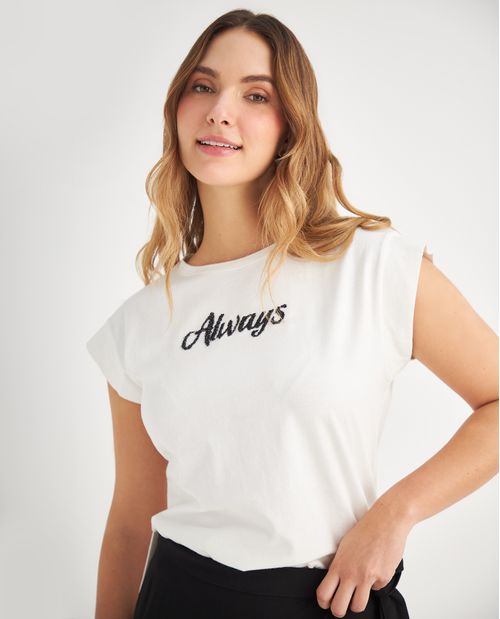Camiseta con apliques para mujer