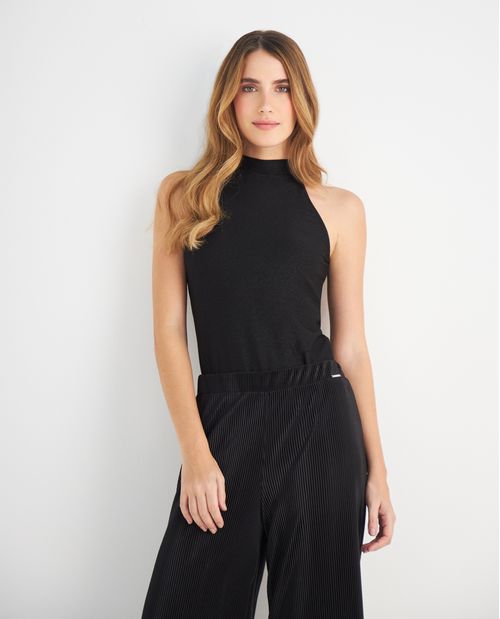 Camiseta de cuello alto para mujer