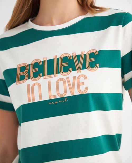 Camiseta con diseño a rayas para mujer