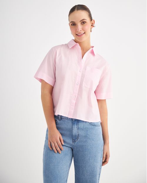 Camisa con alforzas en posterior para mujer