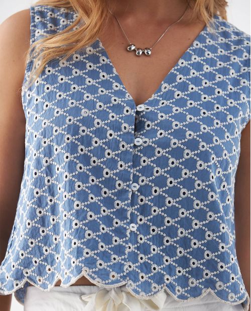 Camisa bordada para mujer