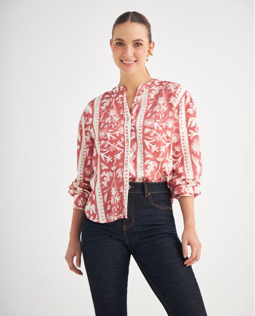 Camisa cuello neru para mujer