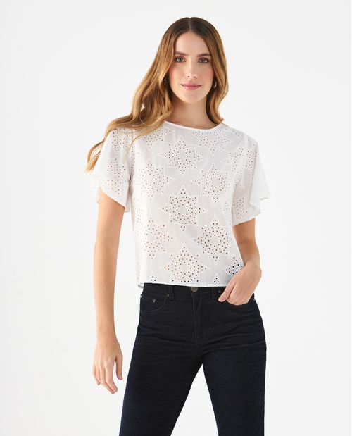 Camisa de manga acampanada para mujer