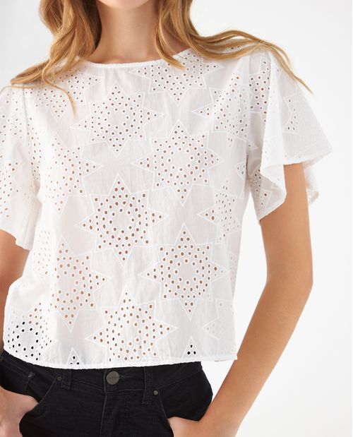 Camisa de manga acampanada para mujer
