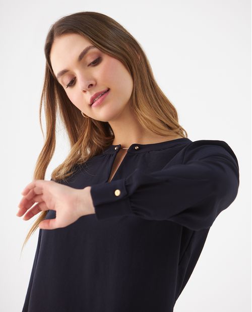 Camisa de diseño cerrado para mujer