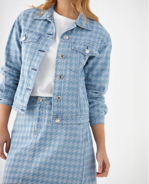 Chaqueta con diseño gallineto para mujer