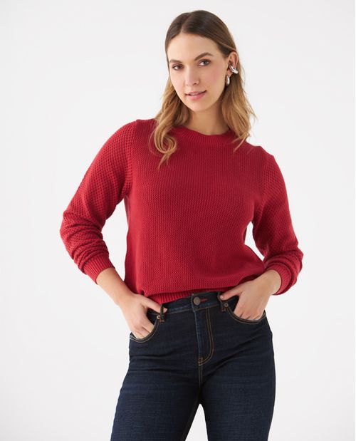 Buzo tejido cerrado para mujer