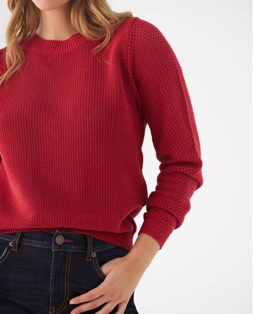 Buzo tejido cerrado para mujer