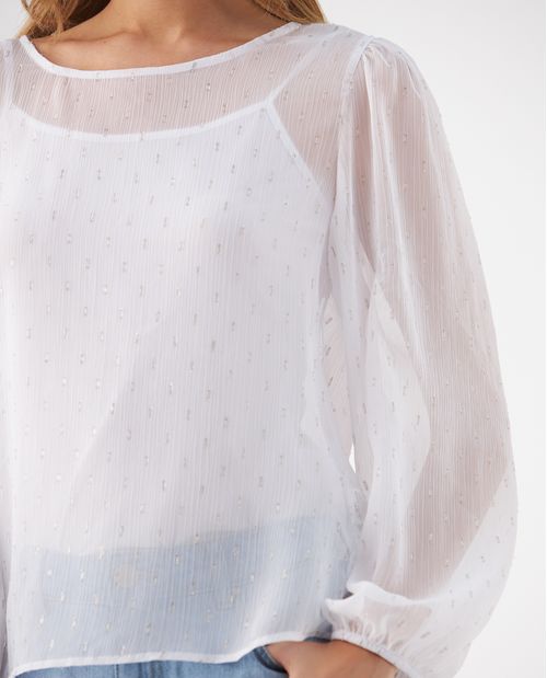 Camisa con detalles brillantes para mujer