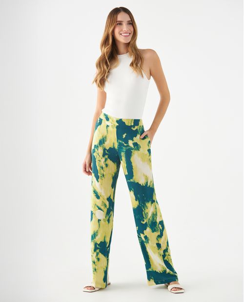 Pantalón con estampado overdye para mujer
