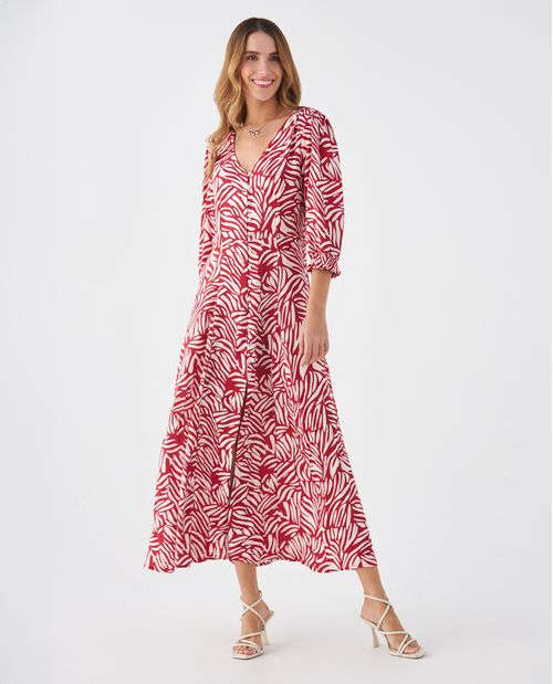 Vestido estampado animal print para mujer