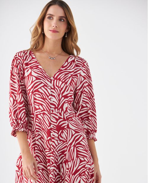 Vestido estampado animal print para mujer