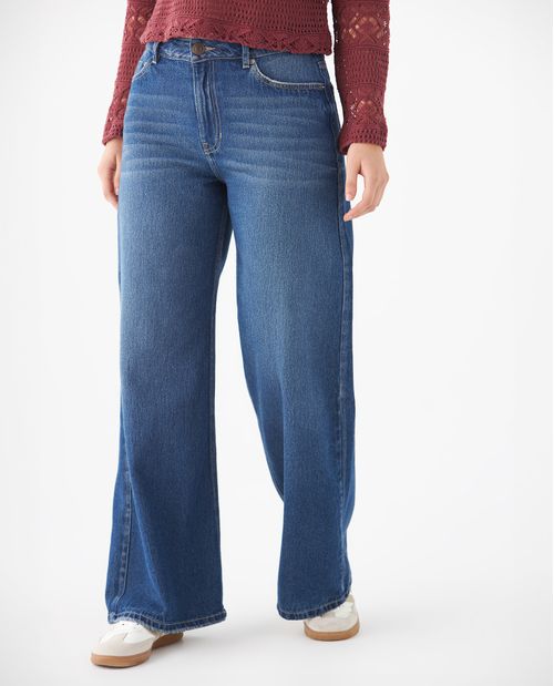 Jean Wide Leg oscuro para mujer