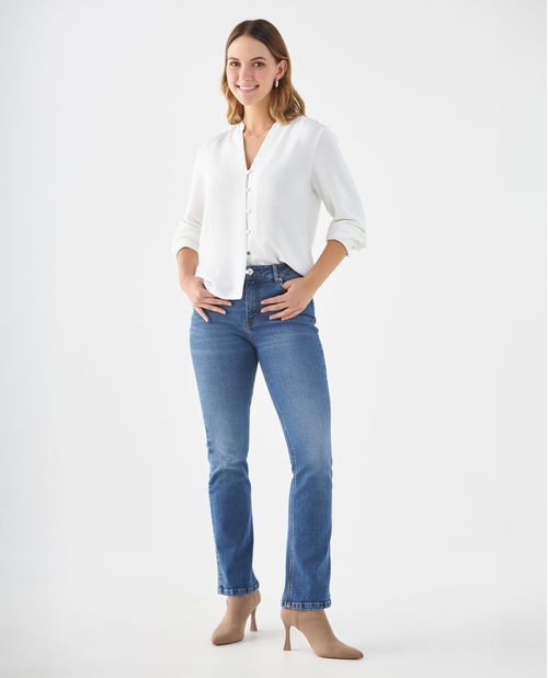 Camisa de tela fluida para mujer