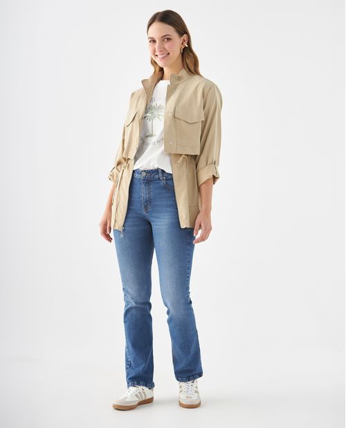 Chaqueta con capa superior para mujer