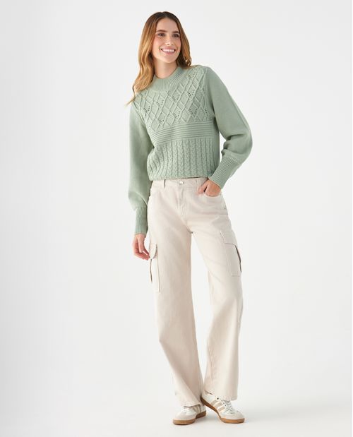 Jean Cargo tono claro para mujer