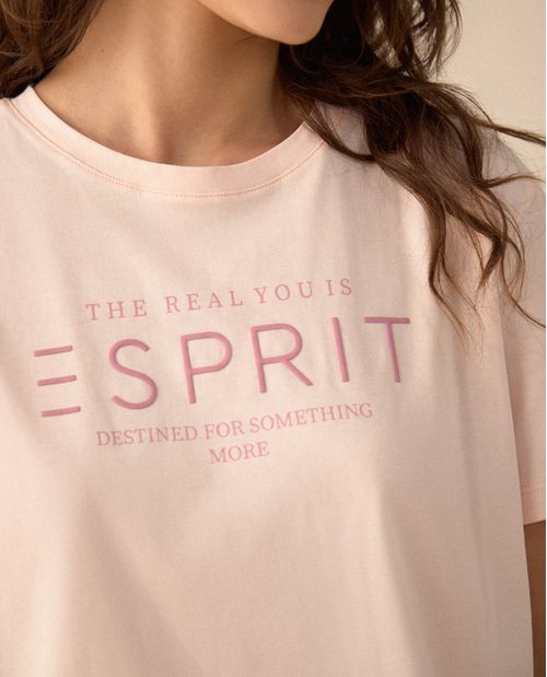 Camiseta manga corta estampada para mujer