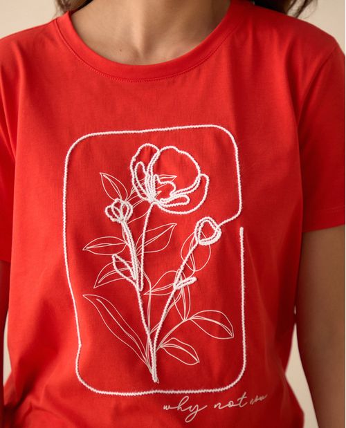 Camiseta básica manga corta para mujer