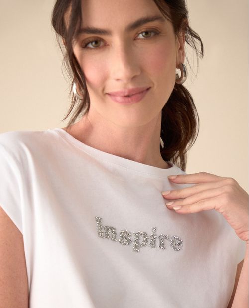 Camiseta manga corta rodada para mujer