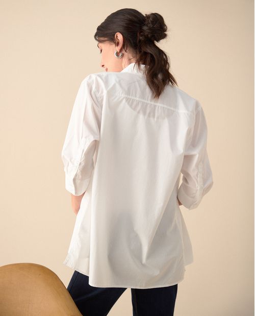 Camisa de botones manga 3/4 para mujer