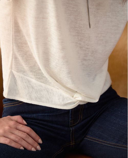 Camiseta de textura suave para mujer