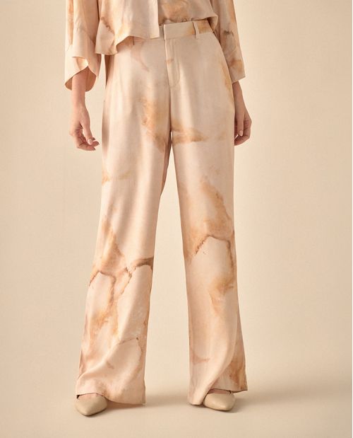Pantalón Wide Leg estampado para mujer