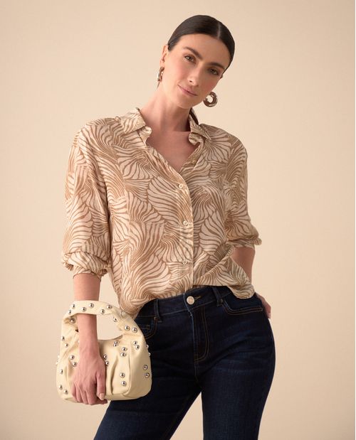 Camisa de animal print para mujer