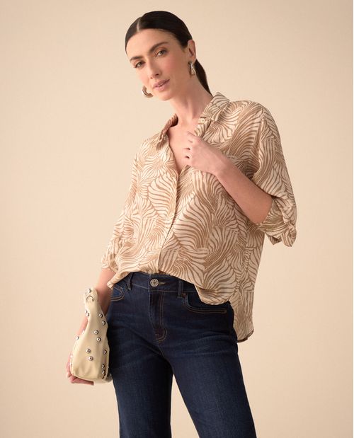 Camisa de animal print para mujer