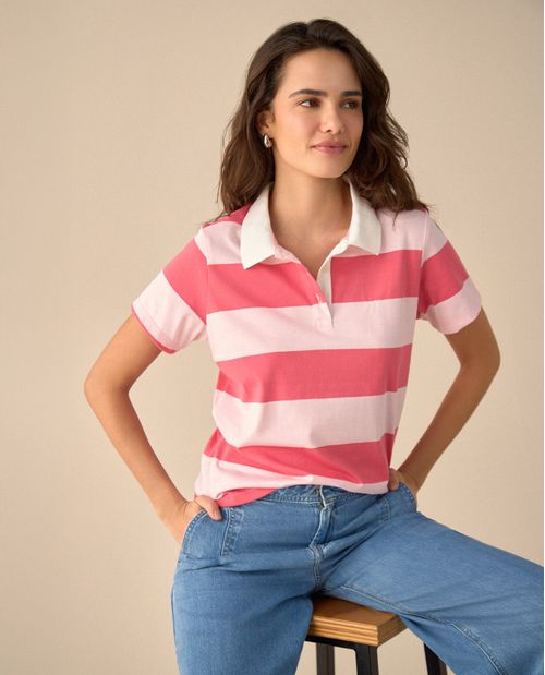 Camiseta tipo polo para mujer