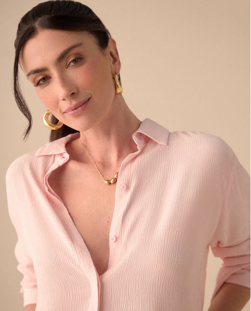 Camisa con mini bordado ESPRIT para mujer