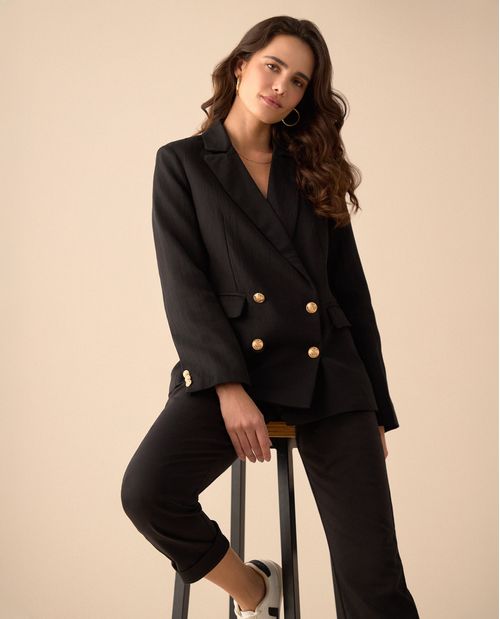 Blazer cuello solapa para mujer