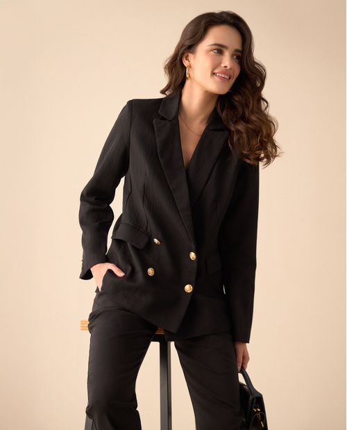 Blazer cuello solapa para mujer