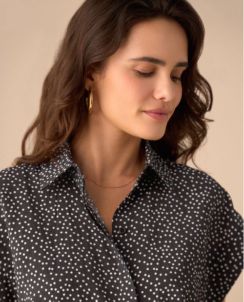 Camisa manga sisa para mujer