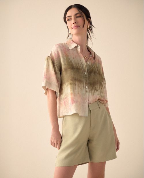 Camisa de largo pretinero para muer