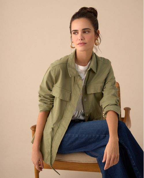 Chaqueta de diseño abierto para mujer