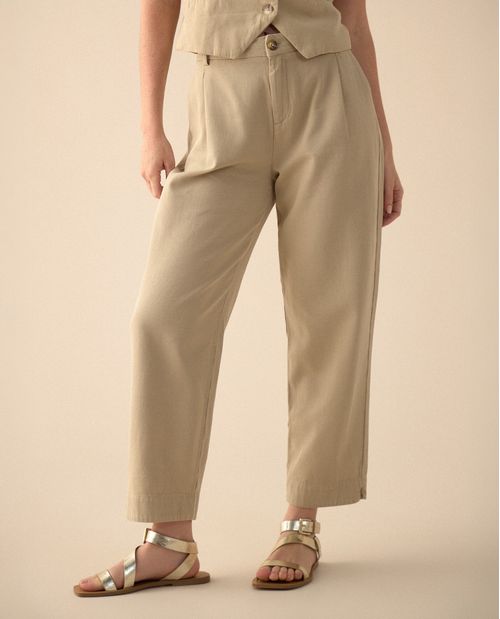 Pantalón con aberturas laterales en bota para mujer