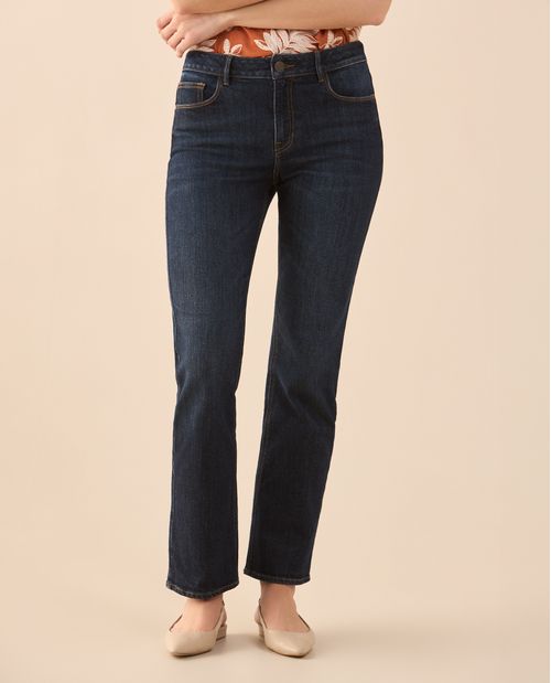 Jean Straight tono oscuro para mujer