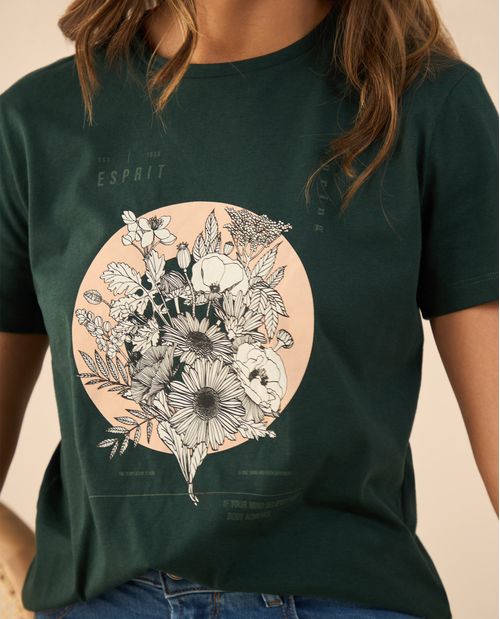 Camiseta estampada manga corta para mujer