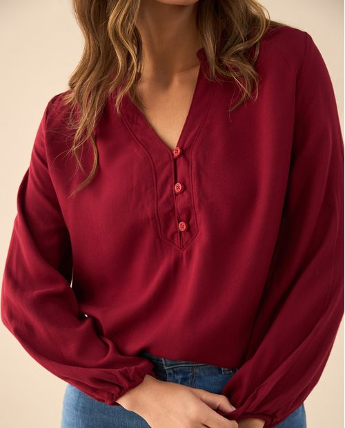 Camisa de manga larga para mujer