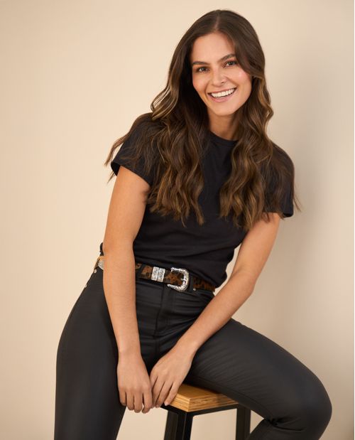 Camiseta básica manga corta para mujer