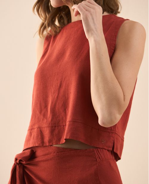 Camisa manga sisa de diseño cerrado para mujer