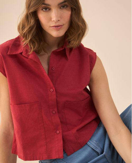 Camisa de largo pretinero para mujer